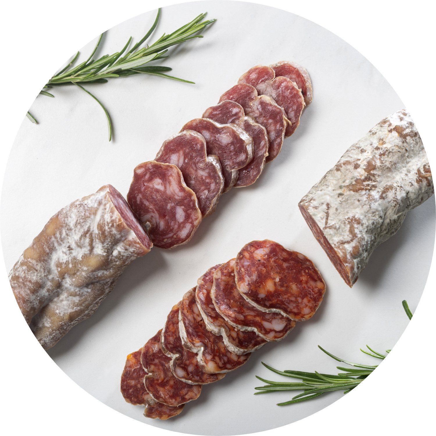 Duo de saucissons - Salaisons de Jastres - La Viande Vadrouille - T'Rhéa